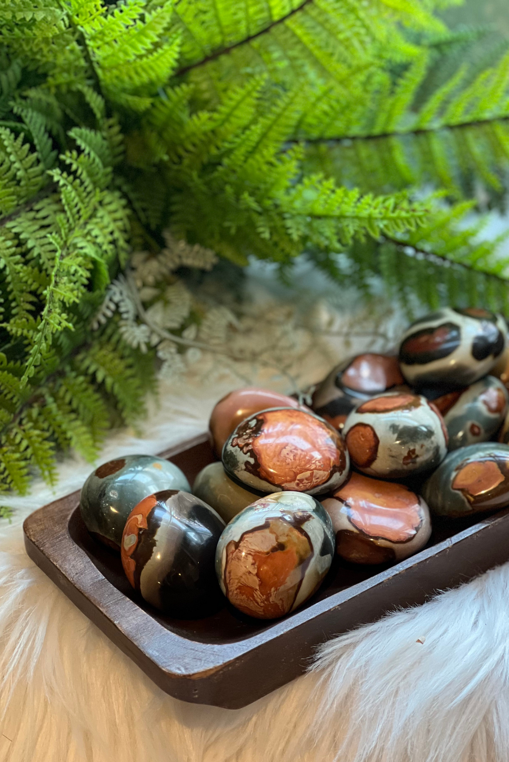 Polychrome Jasper Palm Stones for Artistry and Alignment