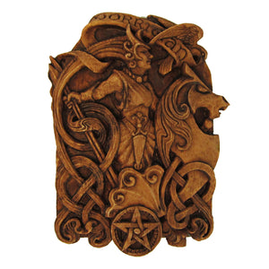 Morrigan Goddess on War Horse Plaque