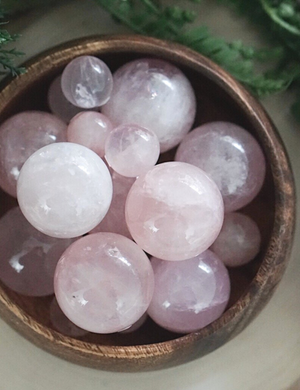 Rose Quartz Spheres for Love & Relationships