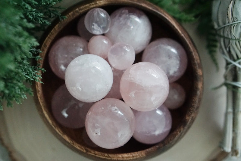 Rose Quartz Spheres for Love & Relationships