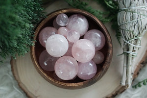 Rose Quartz Spheres for Love & Relationships