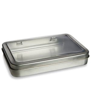 Rectangular Hinged Window Tin for Herbs & Tea